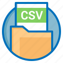 csv, document, extension, file