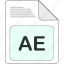ae, data, document, extension, file, file type, format 