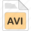 avi, data, document, extension, file, file type, format 