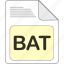 bat, data, document, extension, file, file type, format 