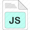 data, document, extension, file, file type, format, js