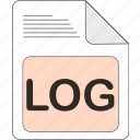data, document, extension, file, file type, format, log