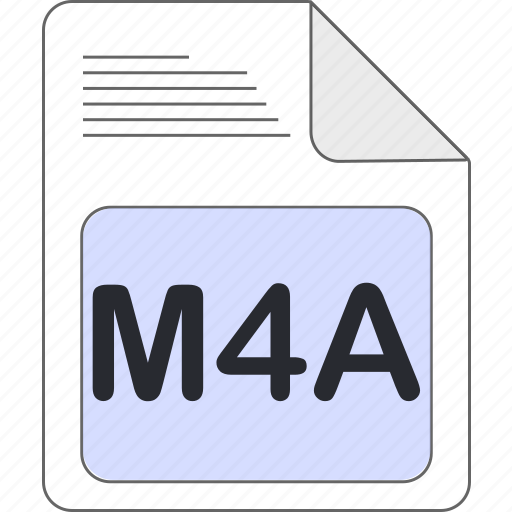 Data, document, extension, file, file type, format, m4a icon - Download on Iconfinder