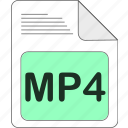 data, document, extension, file, file type, format, mp4