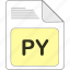 data, document, extension, file, file type, format, py 