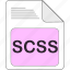 data, document, extension, file, file type, format, scss 