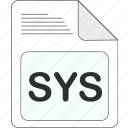 data, document, extension, file, file type, format, sys