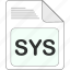 data, document, extension, file, file type, format, sys 