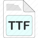 data, document, extension, file, file type, format, ttf