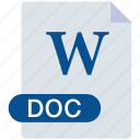 doc, file, document, format, extension, office, type