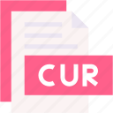 cur, format, type, archive, file, and, folder