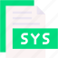 sys, format, type, archive, file, and, folder 