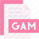 gam, format, type, archive, file, and, folder