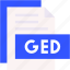 ged, format, type, archive, file, and, folder 