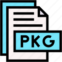 pkg, format, type, archive, file, and, folder