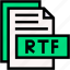 rtf, format, type, archive, file, and, folder 