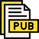 pub, format, type, archive, file, and, folder