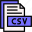 csv, format, type, archive, file, and, folder 