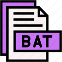 bat, format, type, archive, file, and, folder