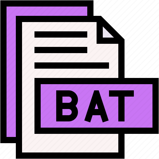 Bat, format, type, archive, file, and, folder icon - Download on Iconfinder