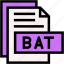 bat, format, type, archive, file, and, folder 