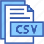 csv, fromat, type, archive, file, and, folder 