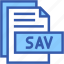 sav, fromat, type, archive, file, and, folder 