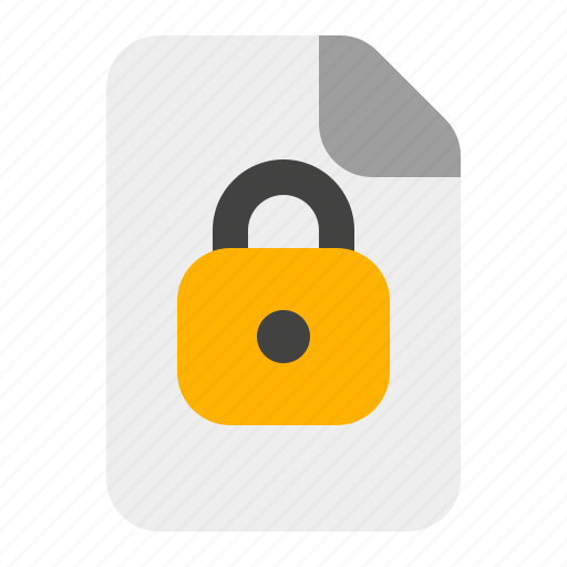 Locked, file, document, page, data, padlock, privacy icon - Download on Iconfinder
