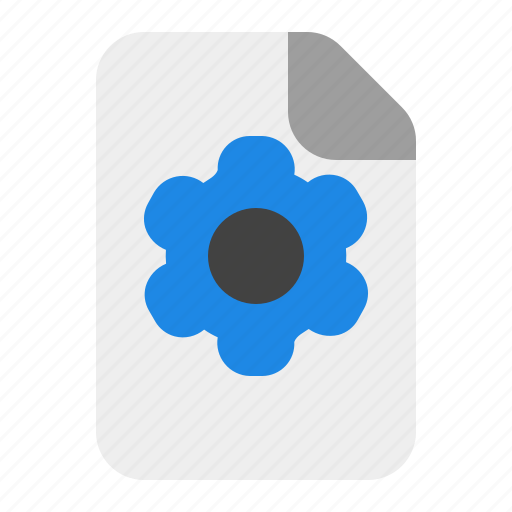 Setting, file, document, format, data, page, gear icon - Download on Iconfinder