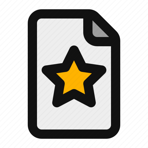 Favourite, file, document, page, data, star, bookmark icon - Download on Iconfinder