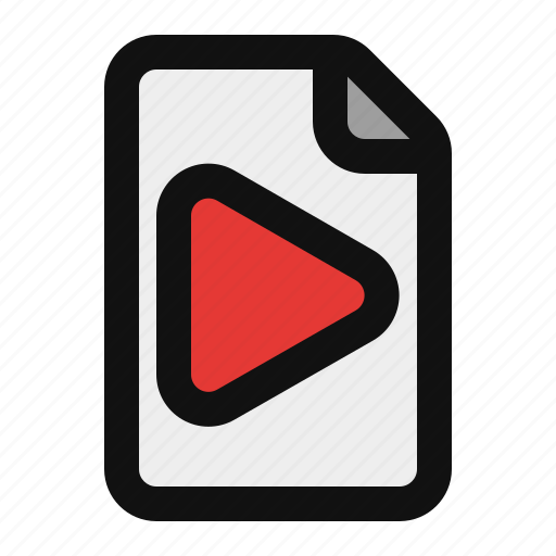 Video, file, document, page, play, movie, film icon - Download on Iconfinder