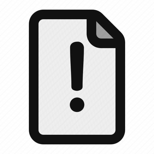 Warning, file, document, page, data, alert, danger icon - Download on Iconfinder