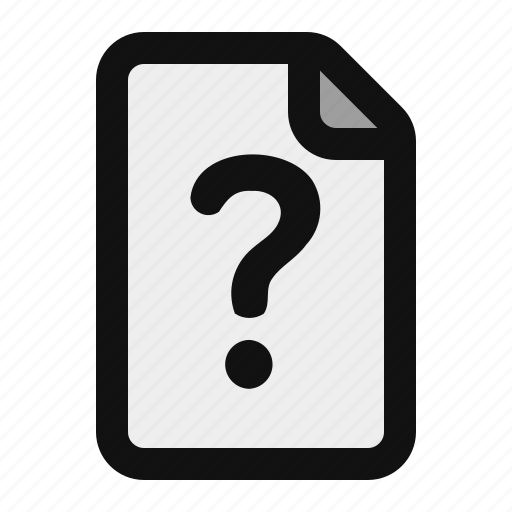 Question, file, document, format, page, data, extension icon - Download on Iconfinder