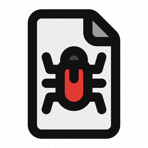 Bug, file, page, document, data, insect, virus icon - Download on Iconfinder