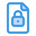 locked, file, document, page, data, padlock, privacy, security, safety