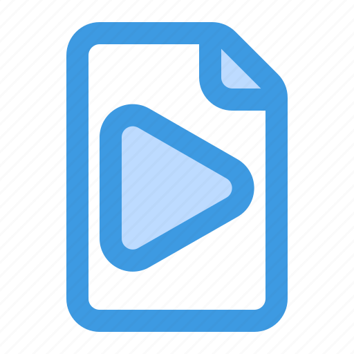 Video, file, document, page, play, movie, film icon - Download on Iconfinder
