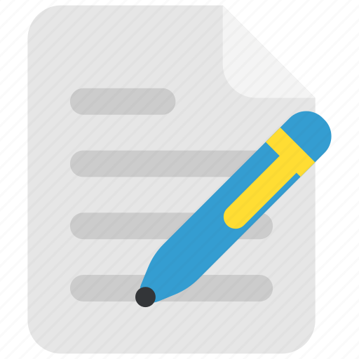 Doc, document, file, page, paper, pen, write icon - Download on Iconfinder