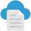cloud, doc, document, file, page, paper, storage 