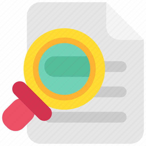 Doc, document, file, magnifier, page, paper, search icon - Download on Iconfinder