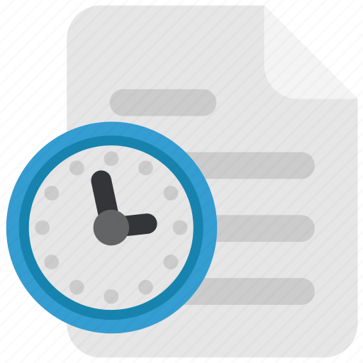 Deadline, doc, document, file, paper, time, watch icon - Download on Iconfinder
