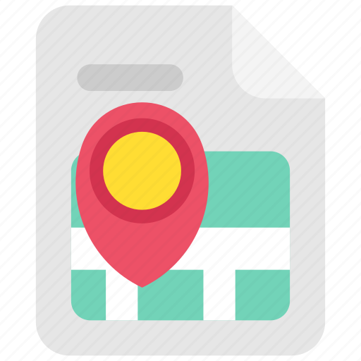 Document, file, location, map, navigation, paper, tag icon - Download on Iconfinder