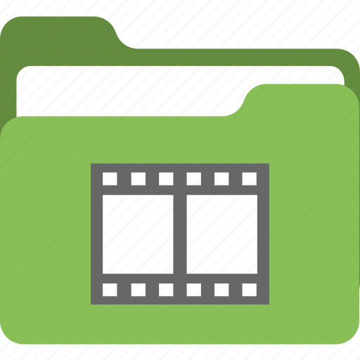 Digital file folder, document storage, movie folder, user interface, video folder icon - Download on Iconfinder
