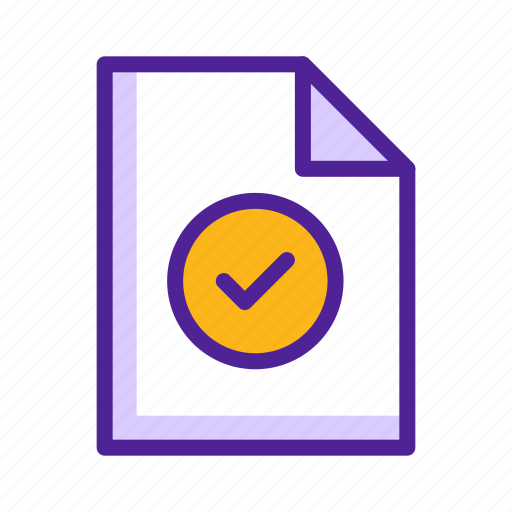 Check, document, file, format, paper icon - Download on Iconfinder