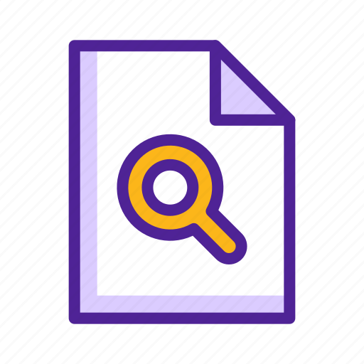 Document, file, format, paper, search icon - Download on Iconfinder