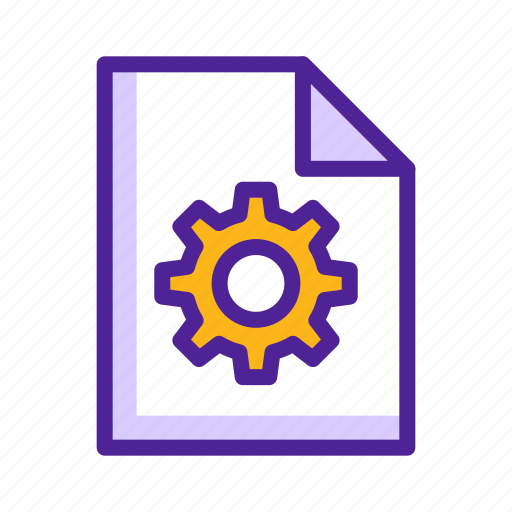 Data, document, file, gear, setting icon - Download on Iconfinder