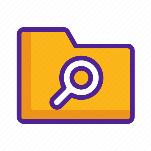 Data, file, folder, magnify, search icon - Download on Iconfinder