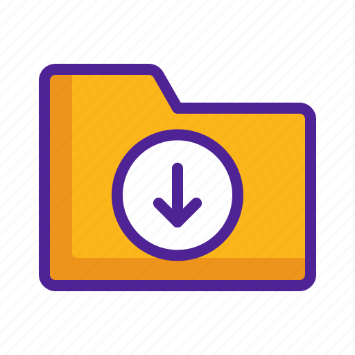Arrow, data, download, file, folder icon - Download on Iconfinder