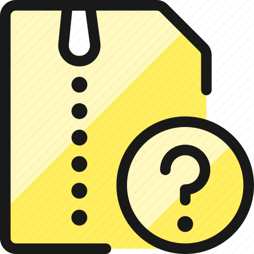Zip, file, question icon - Download on Iconfinder