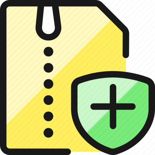 Zip, file, shield icon - Download on Iconfinder
