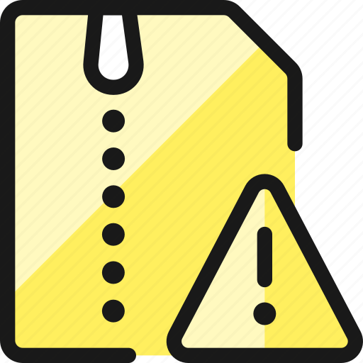 Zip, file, warning icon - Download on Iconfinder